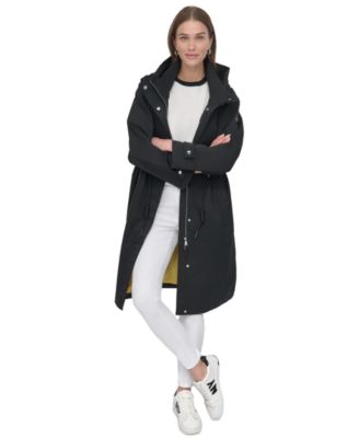 Women's Hooded Zip-Front Long Anorak Coat