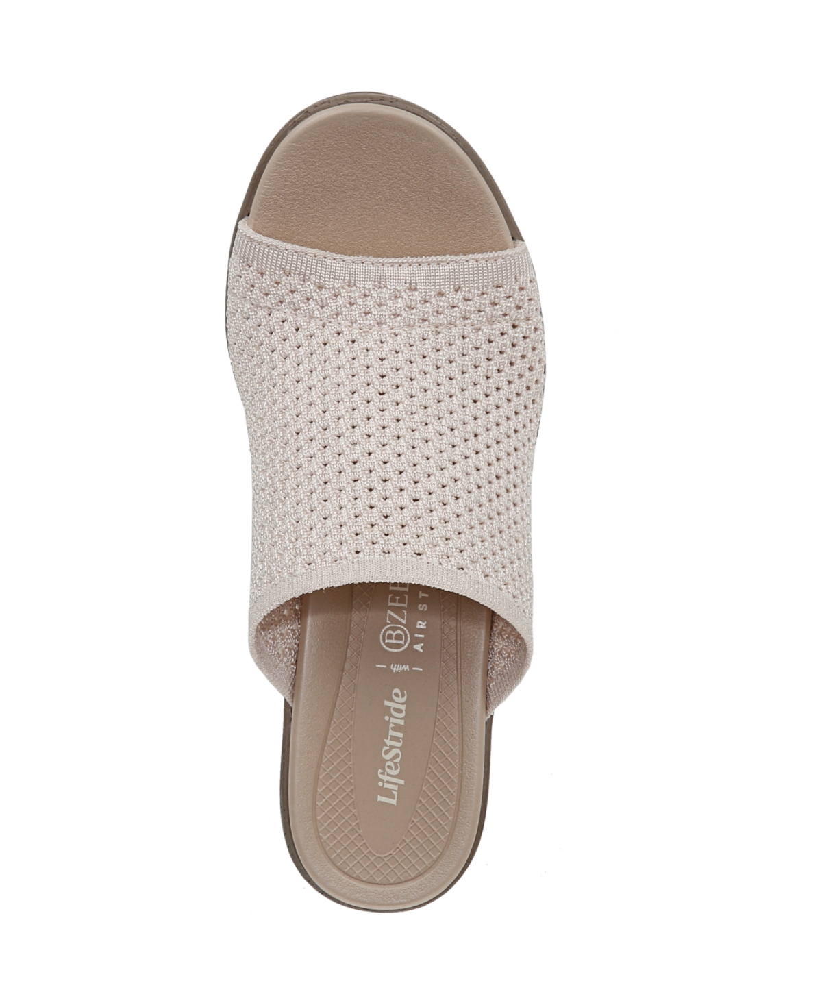 Bzees Ella Block Heel Sandal In Eggnog Fabric