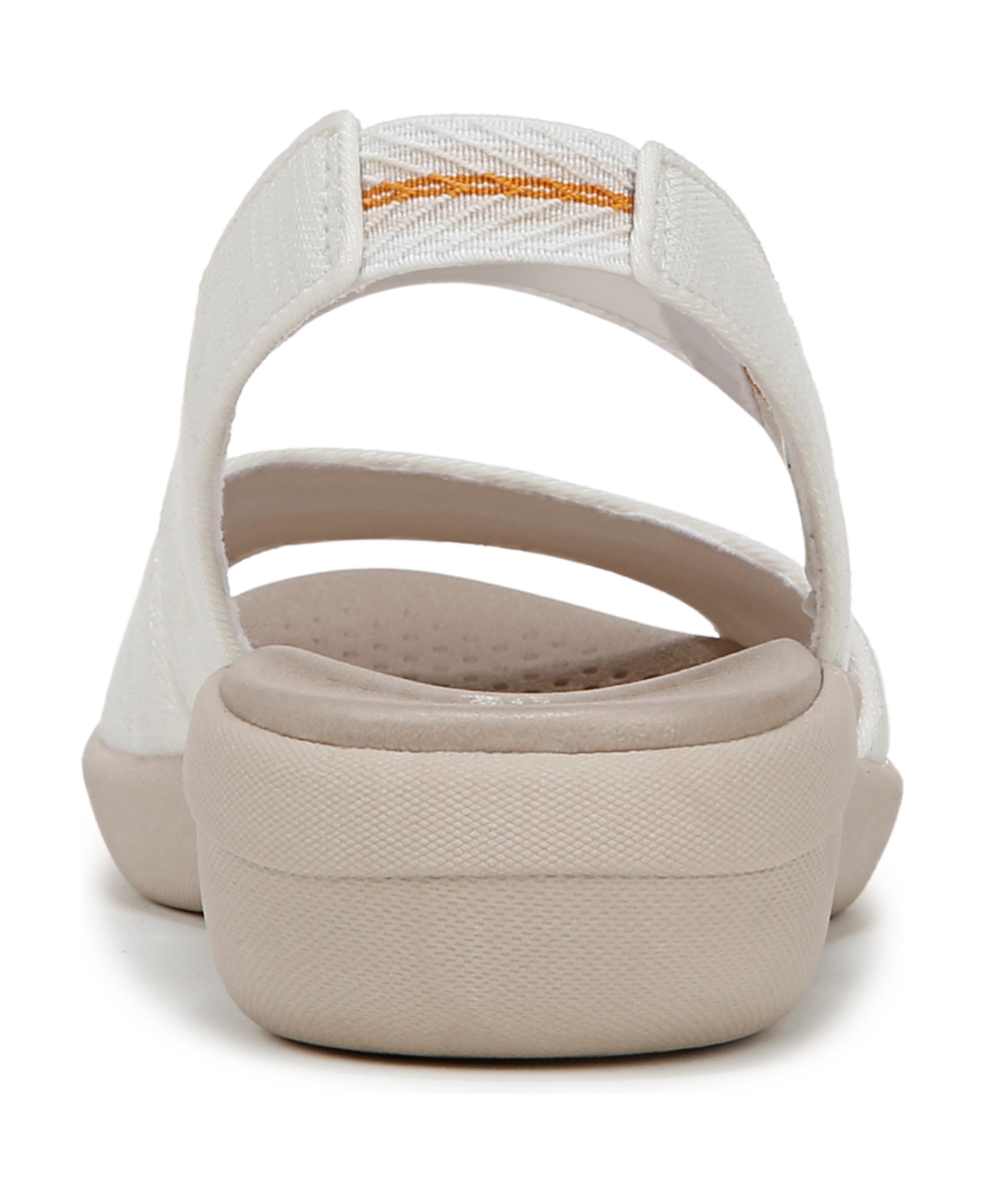 Bzees Women's Cheerful Washable Peep Toe Slingback Sandals In Bright White Waxy Fabric