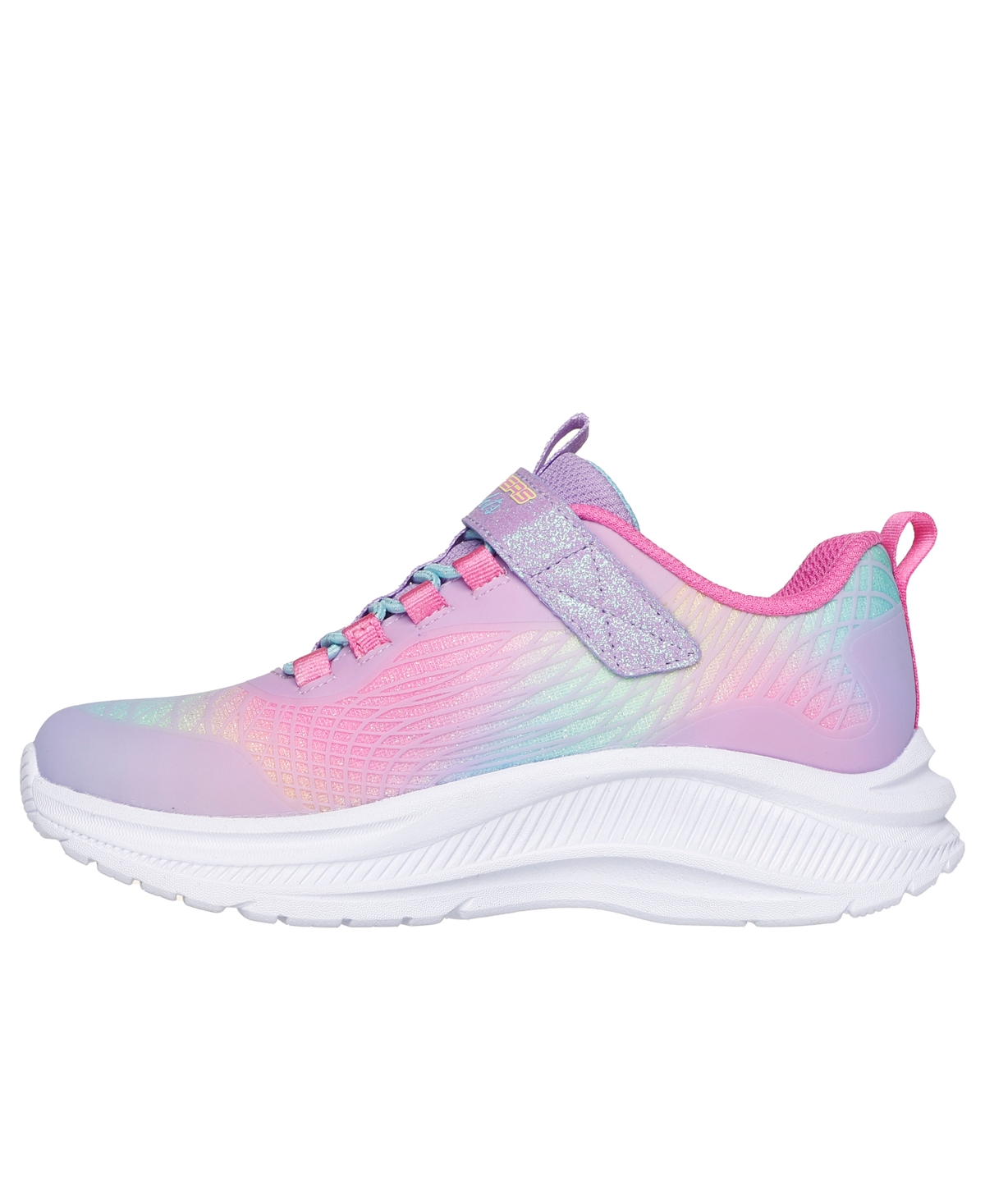 Skechers Little Girls' S-Lights: Rainbow Cruisers - Rainbow Reflecting Light-Up Casual Sneakers from Finish Line