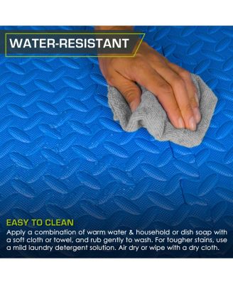 Exercise Puzzle Mat 1/2-in, Blue, 48 Sq Ft - 12 Tiles