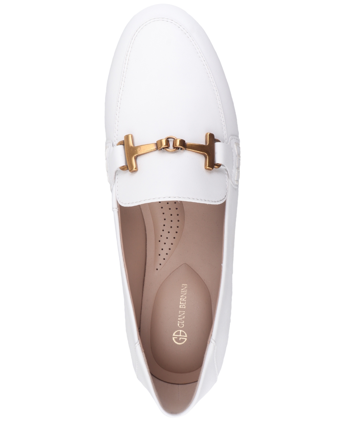 Giani Bernini Women's Beckhamm Memory Foam Slip On Loafers, Created For Macy's In White Leather