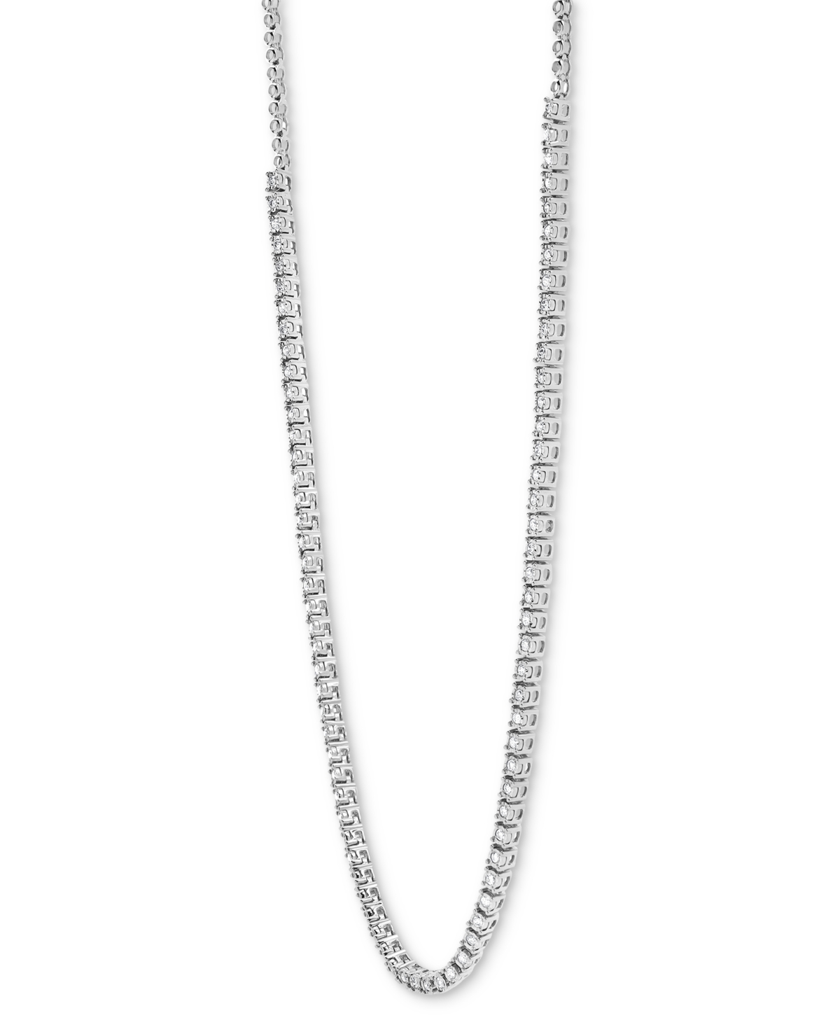 Macy's Diamond Necklace (1 Ct. T.w.) In 10k White Gold In White Gold