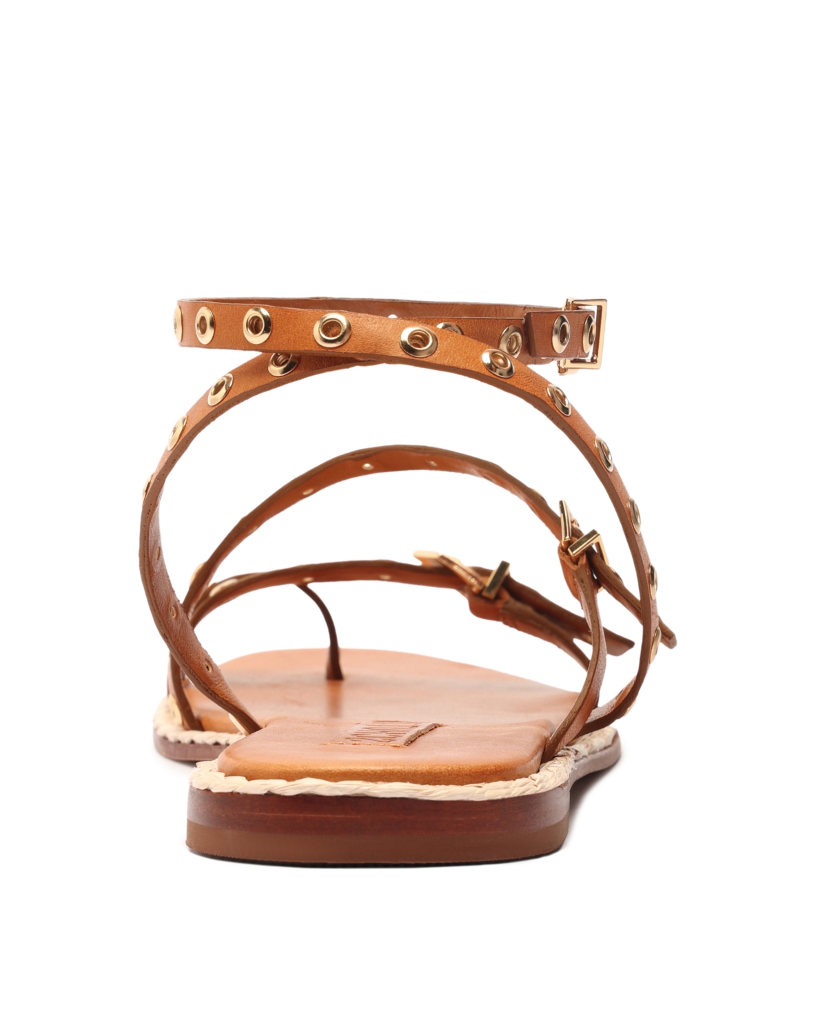 Schutz Annete Strappy Toe-ring Flat Sandals In Brown