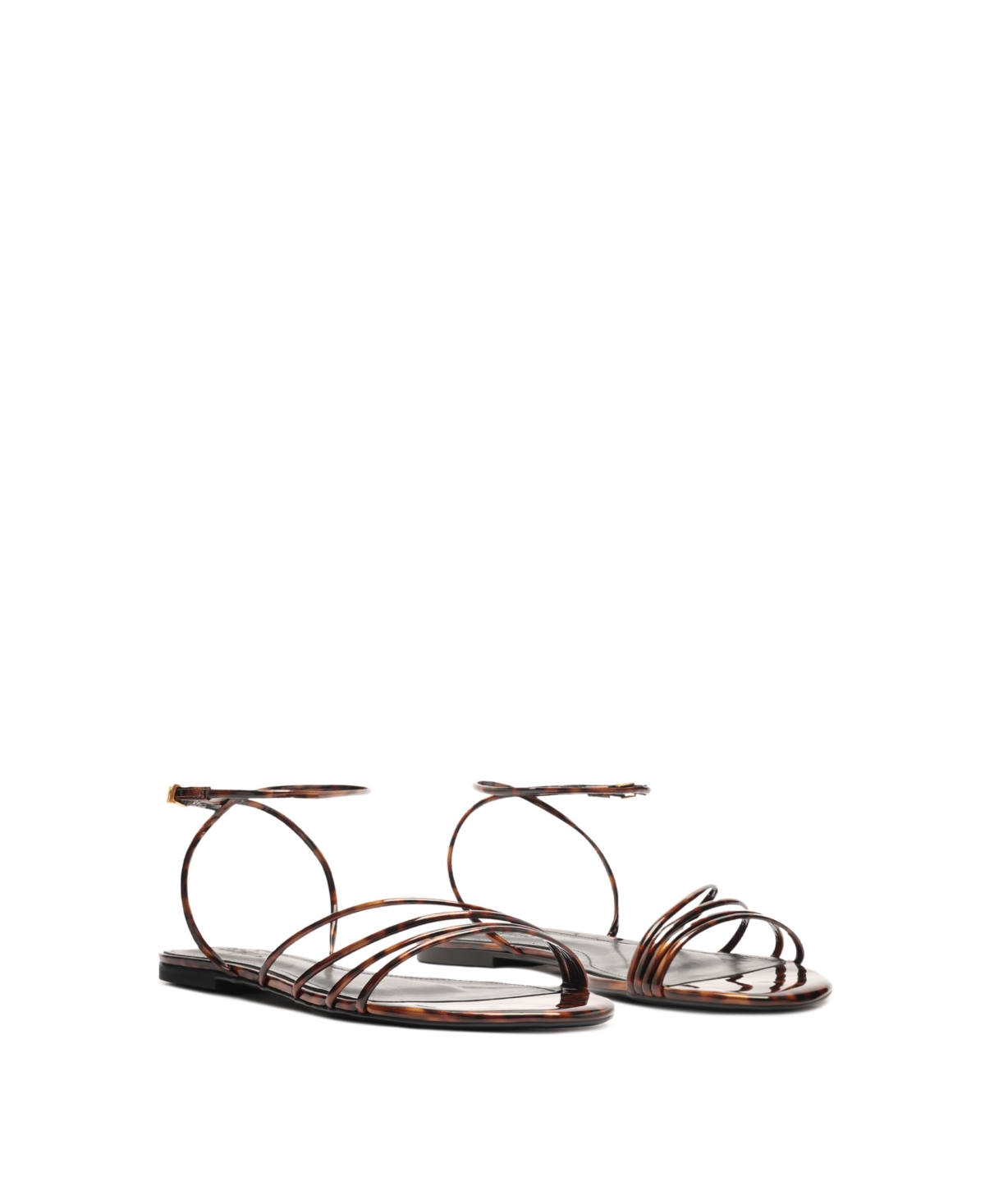 Shop Schutz Women's Inez3 Round Toe Flat Sandals In Animal Print