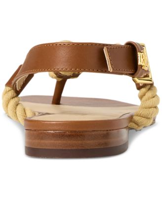 Lauren Ralph Lauren Women's Everly Thong Flat Sandals - Macy's