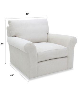 Reiter Fabric Swivel Arm Chair