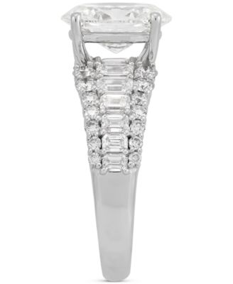 Certified Lab Grown Oval Engagement Ring (4 ct. t.w.) in 14k White Gold
