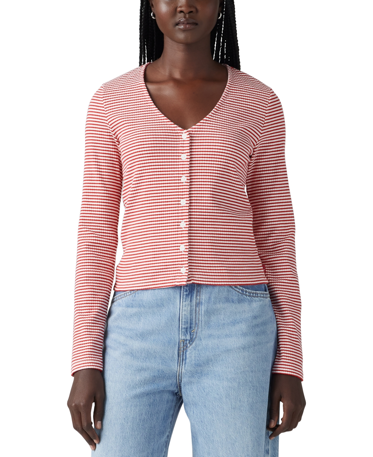 Levi's Muse Long Sleeve T-shirt In Scarlet Smile