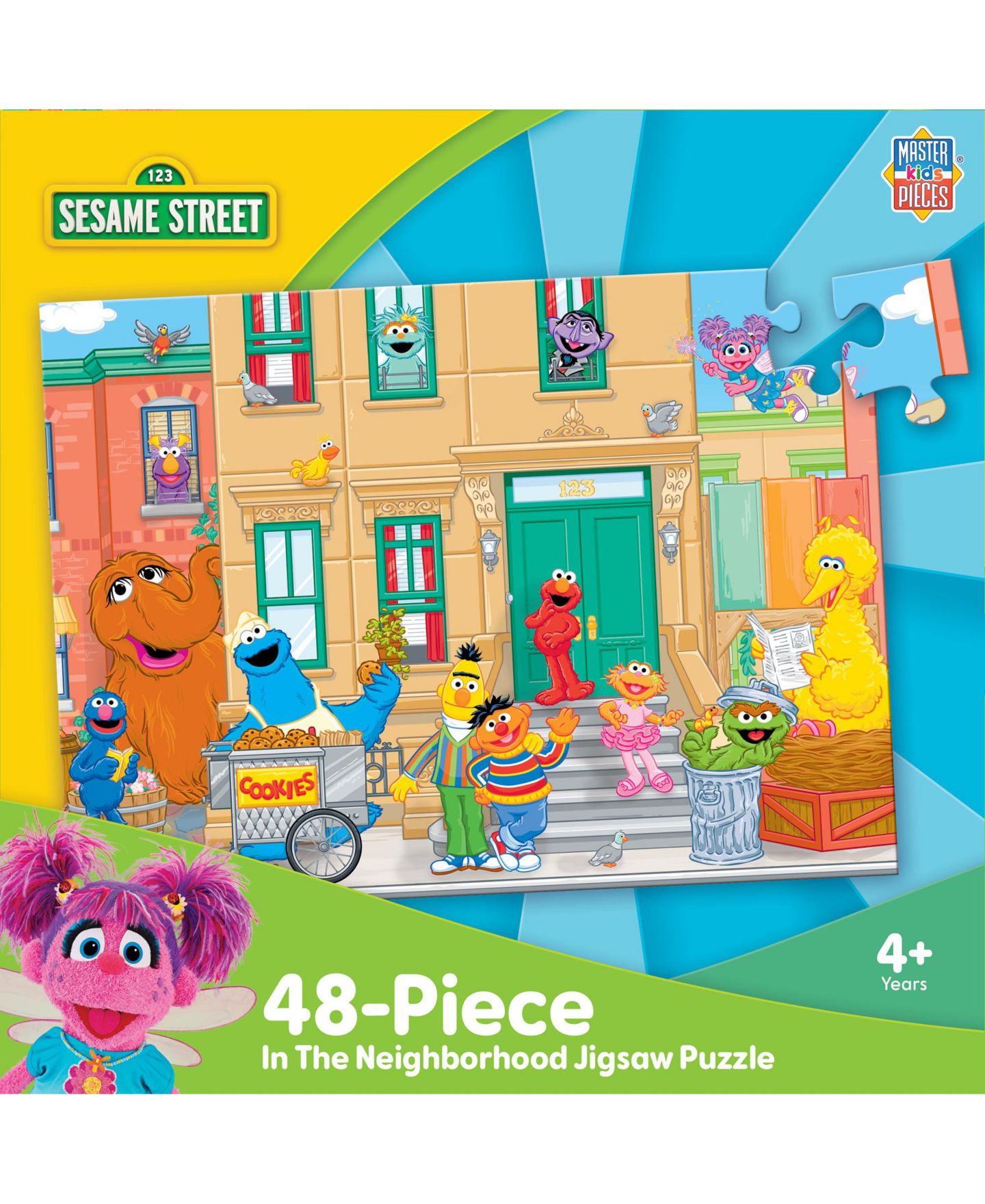Детский пазл MasterPieces Puzzles Sesame Street - In the Neighborhood 48 Piece Jigsaw Puzzle — фото 1