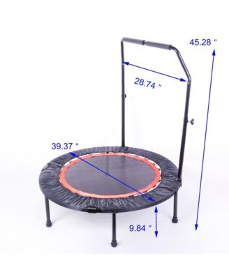 40 Inch Mini Exercise Trampoline Fitness Rebounder Trampoline with Safety Pad Max. Load 300LBS