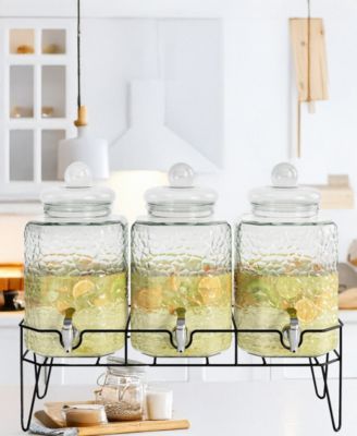 Hamburg Triple Dispenser with Stand, Set of 3