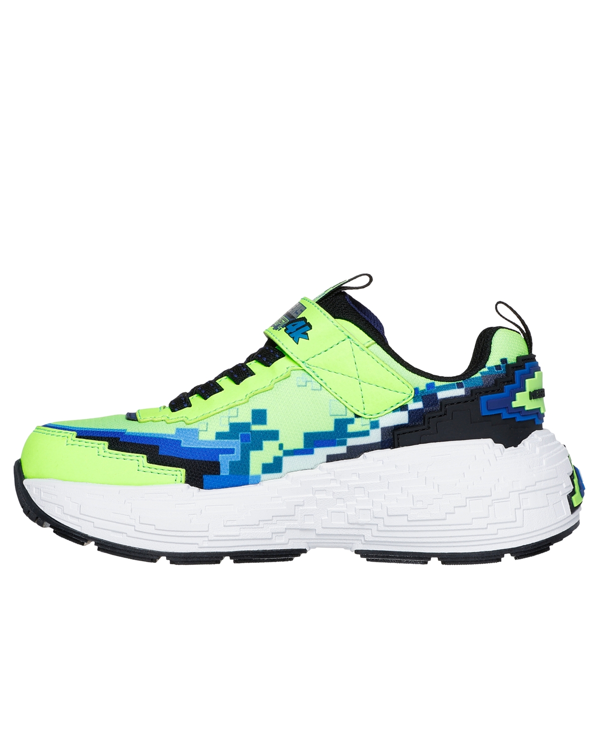 Skechers Little Kids Mega-craft 4k Fastening Strap Casual Sneakers From Finish Line In Lime