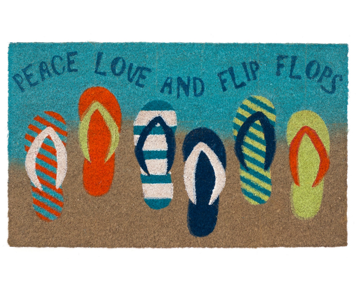Liora Manne Natura Flip Flops 2'x3' Area Rug In Ocean