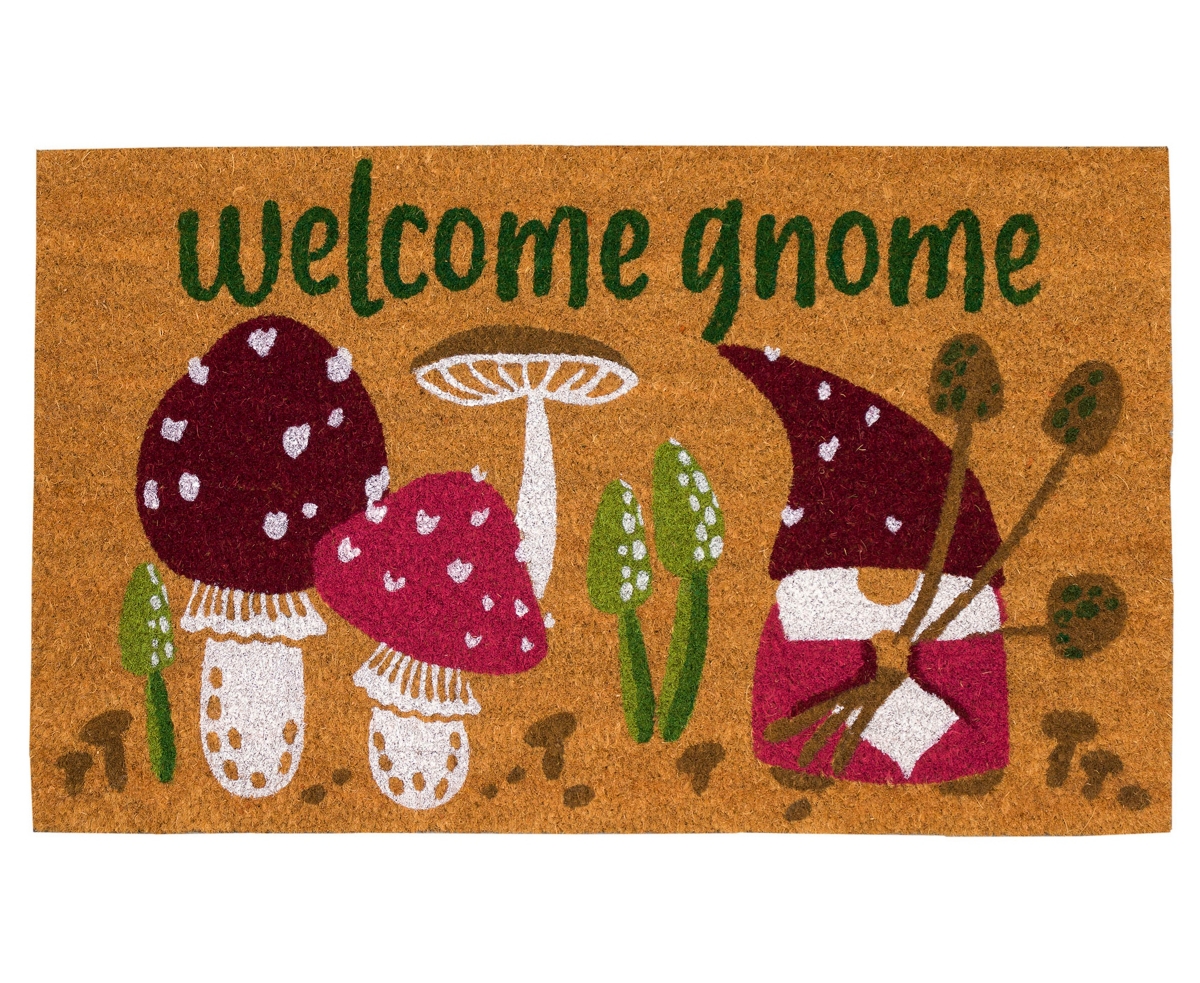 Liora Manne Natura Welcome Gnome 1'6"x2'6" Area Rug In Tan