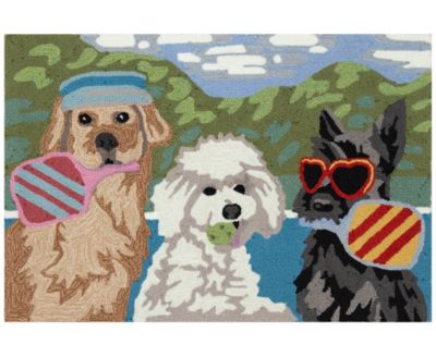 Liora Manne' - Frontporch Pickled Pups 1'8"x2'6" Area Rug