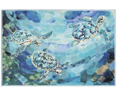 Liora Manne' - Impressions Seaturtles 1'11"x2'11" Area Rug