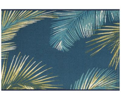 Liora Manne Esencia Palm Border Rug Collection In Navy