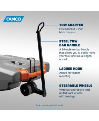 Steerable Wheel Kit for 28 & 36 Gallon Rhino Tote Tank with Tow Bar Handle
