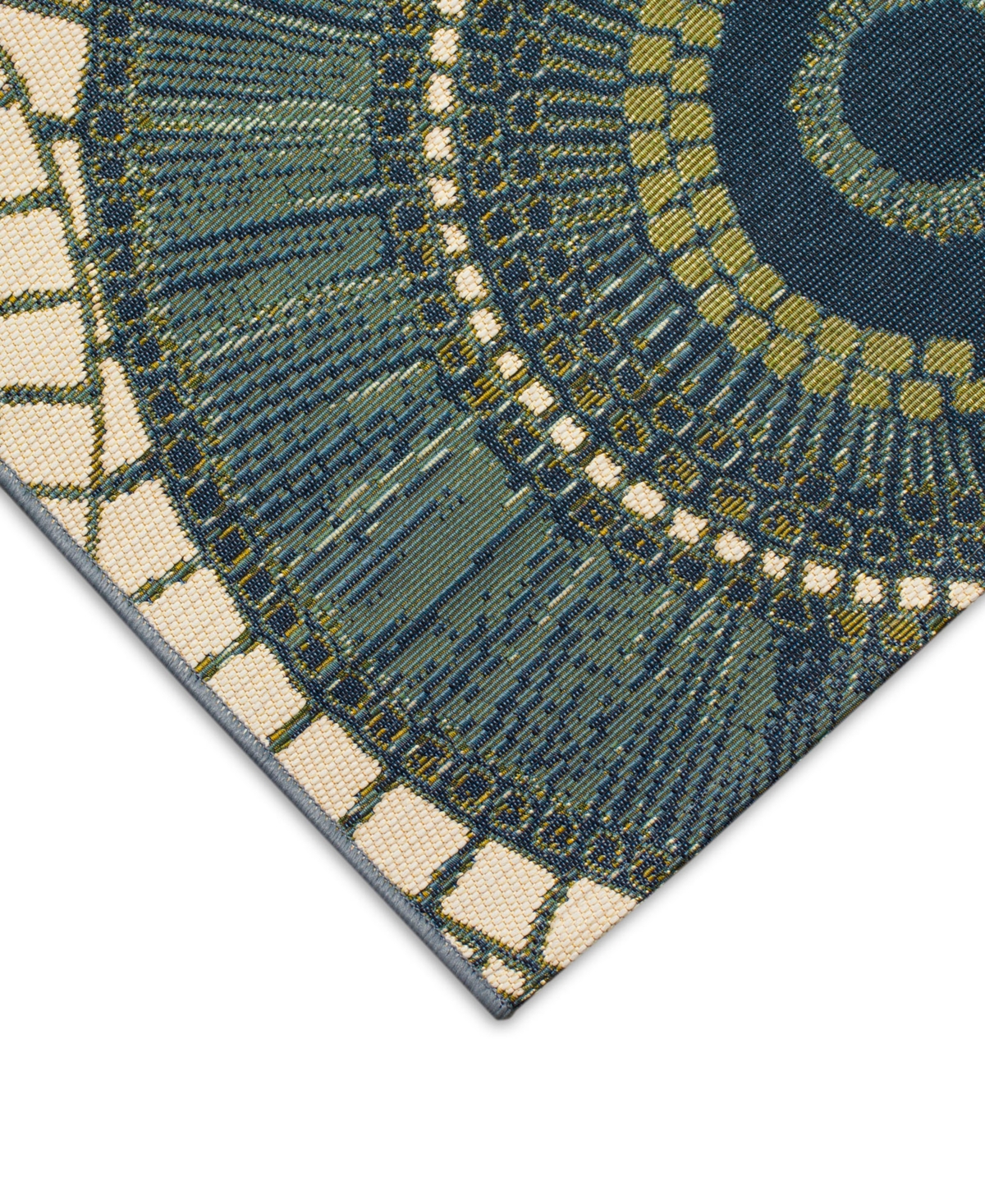 Liora Manne Marina Circles 7'10"x9'10" Area Rug In Azure