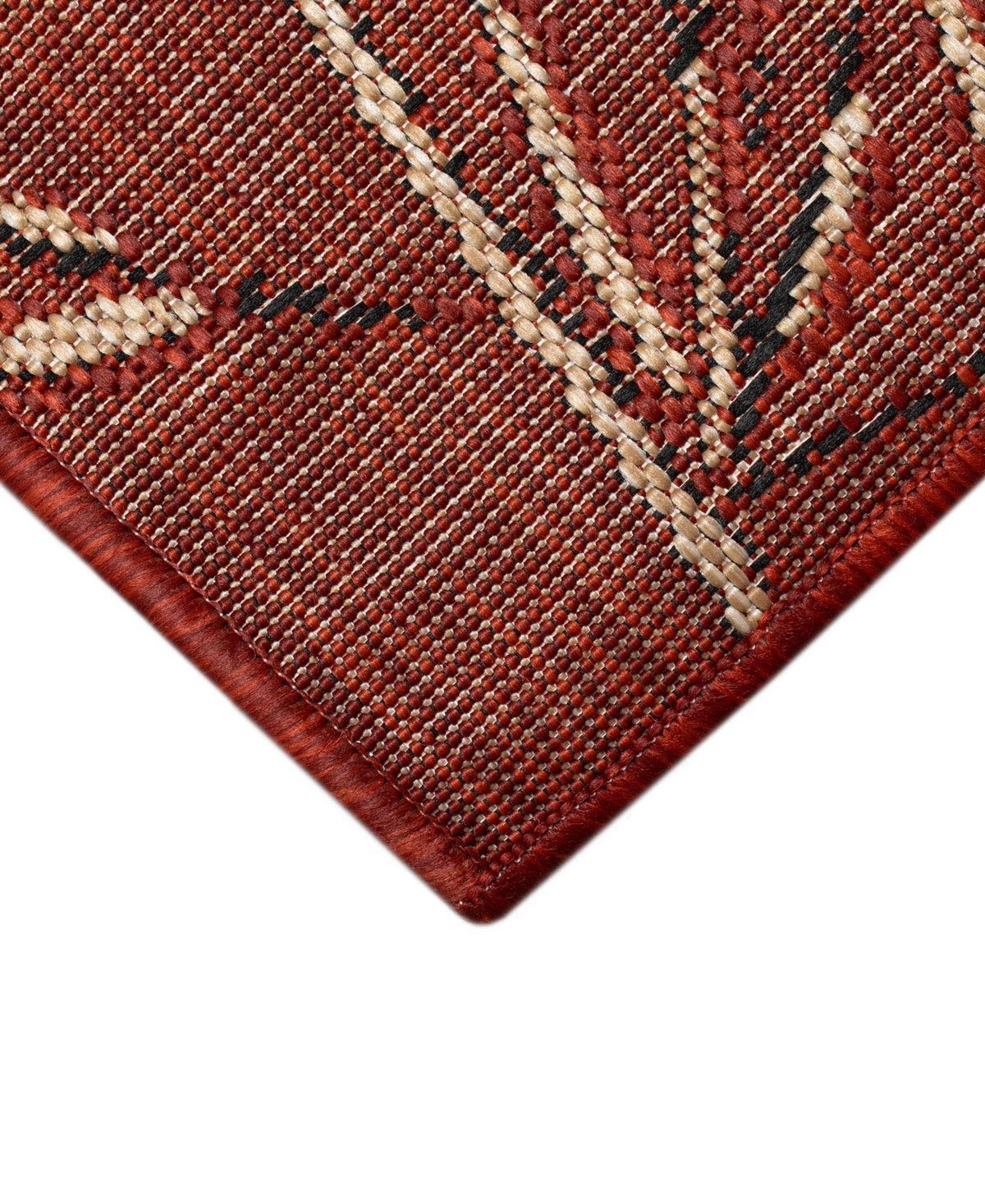 Liora Manne Carmel Border 7'10"x9'10" Area Rug In Paprika