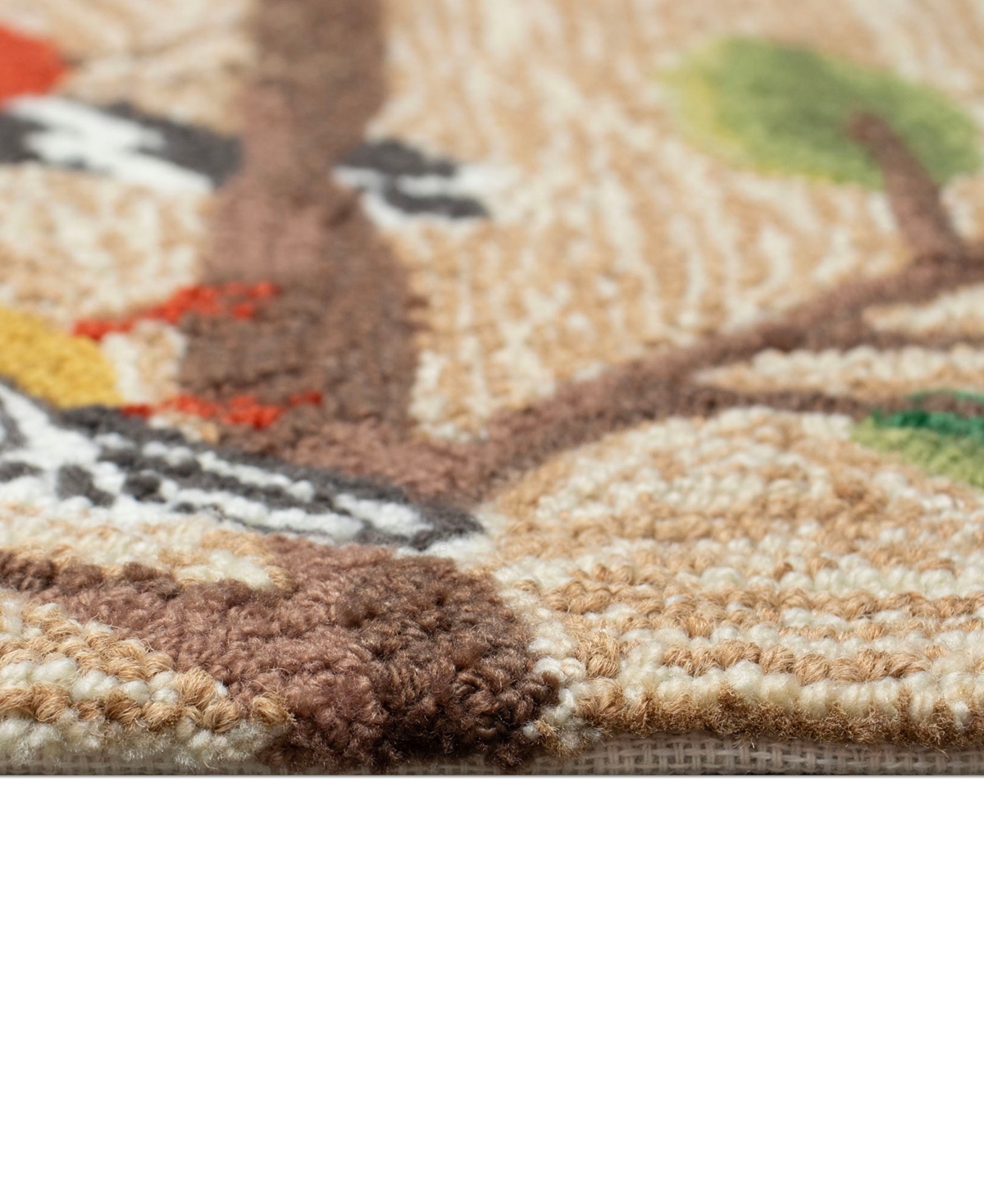 Liora Manne Frontporch Birds On A Branch 2'x5' Runner Area Rug In Tan