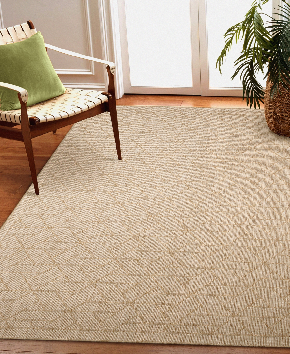 Liora Manne Carmel Pyramid 4'10"x7'6" Area Rug In Sand