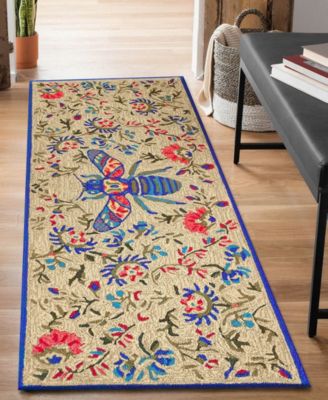 Frontporch Flora Bee 2'x5' Runner Area Rug