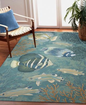 Marina Fish 6'6"x9'4" Area Rug