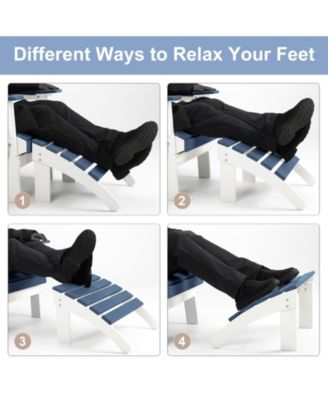 Outdoor Adirondack Ottoman - Weather-Resistant HDPE Patio Footrest for Ultimate Relaxation
