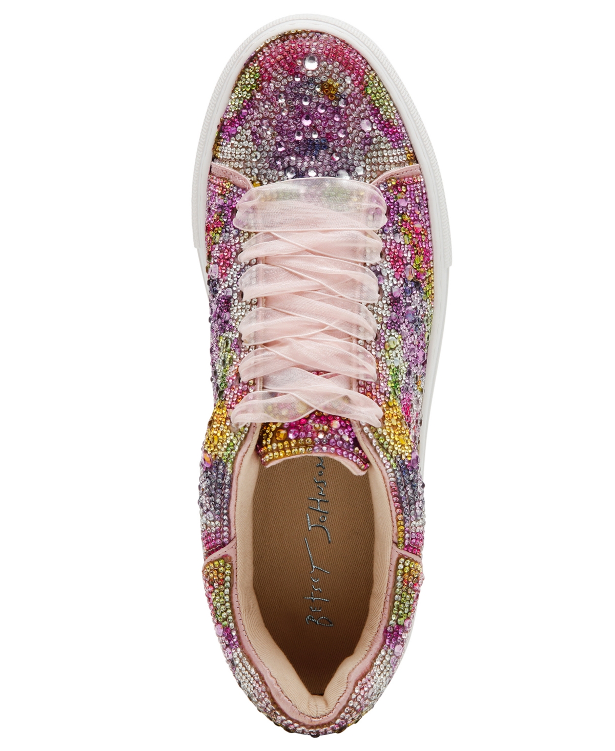 Shop Betsey Johnson Women's Sidny Platform Lace-up Sneakers In Bright Floral