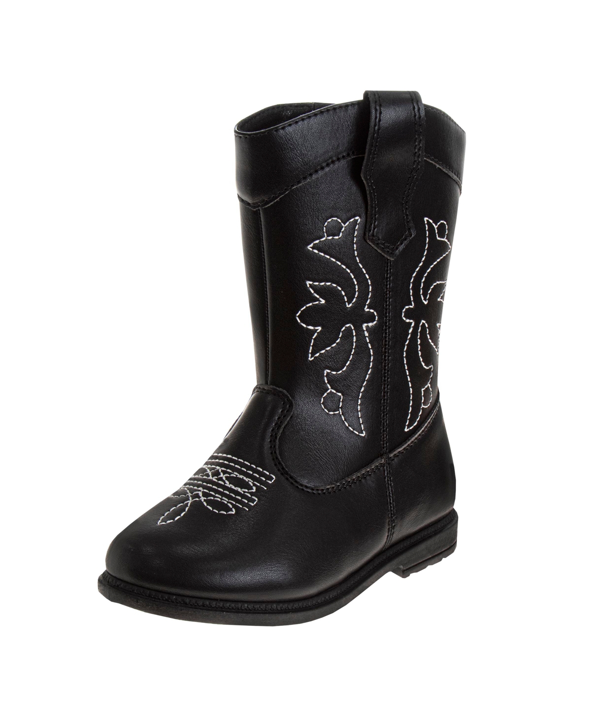 Laura Ashley Toddler Little Girls Cowgirl Boots - Black
