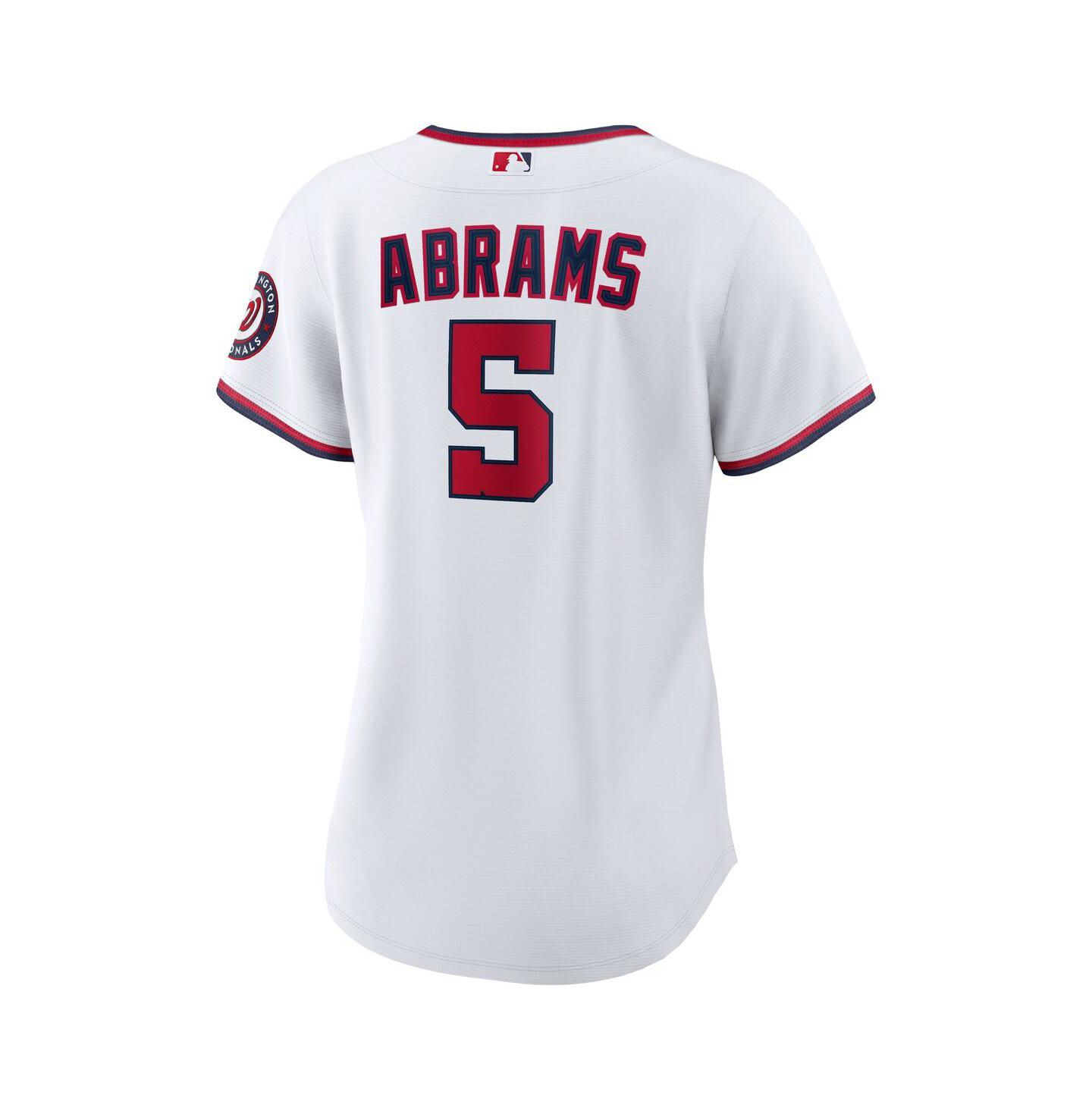Женский топ Nike CJ Abrams White Washington Nationals Home Replica Player Jersey — фото 3