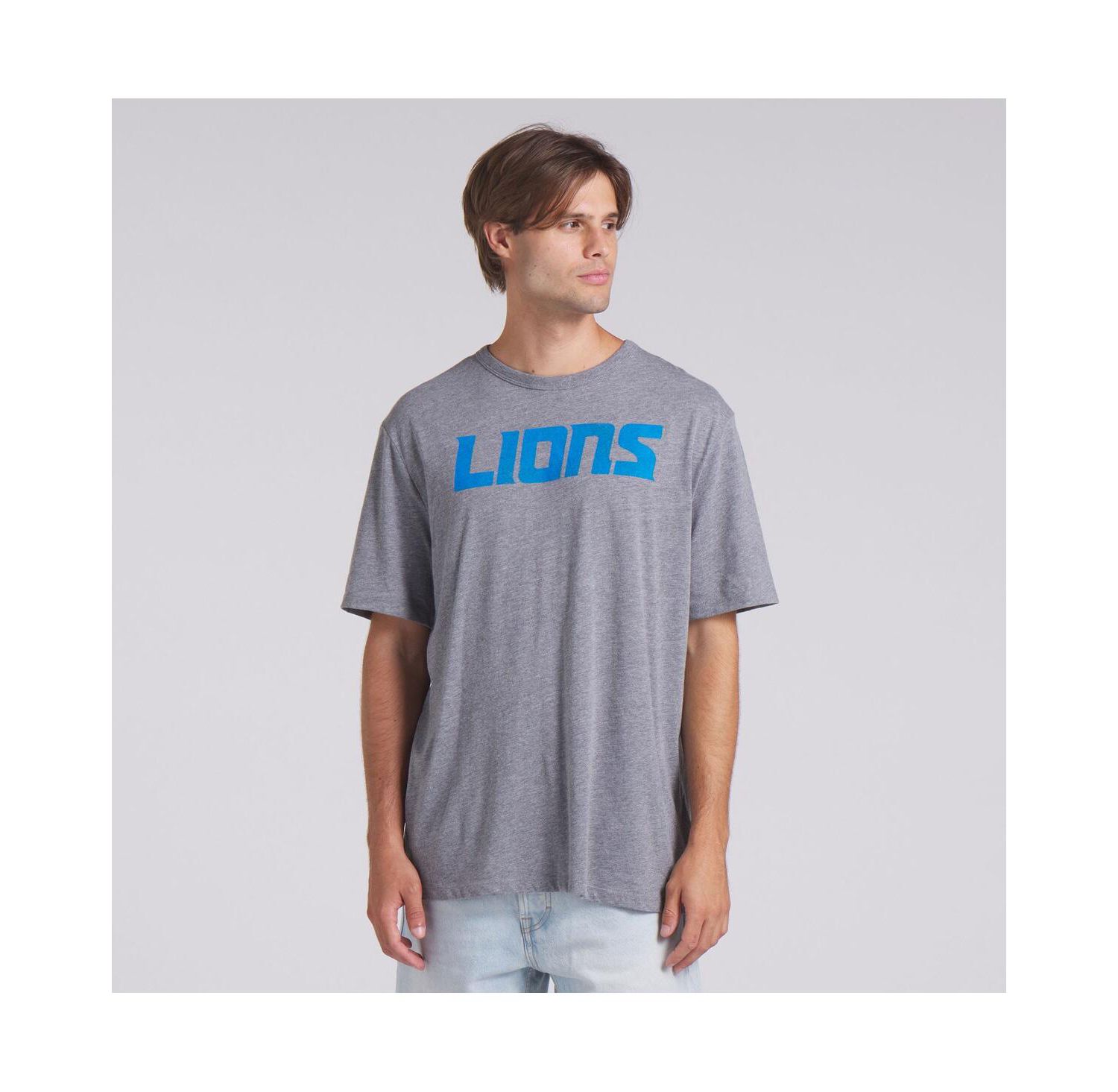Men's Heather Gray Detroit Lions Tri-Blend T-Shirt