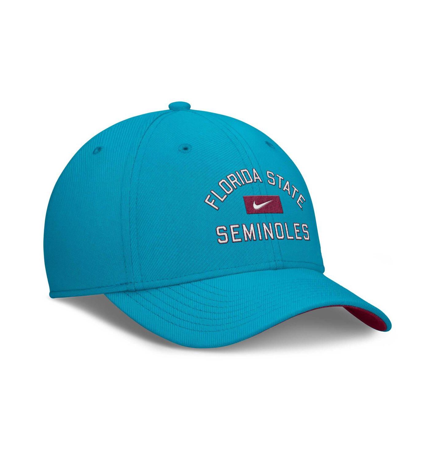 Мужская кепка Nike Turquoise Florida State Seminoles Swoosh Flex Hat — фото 4