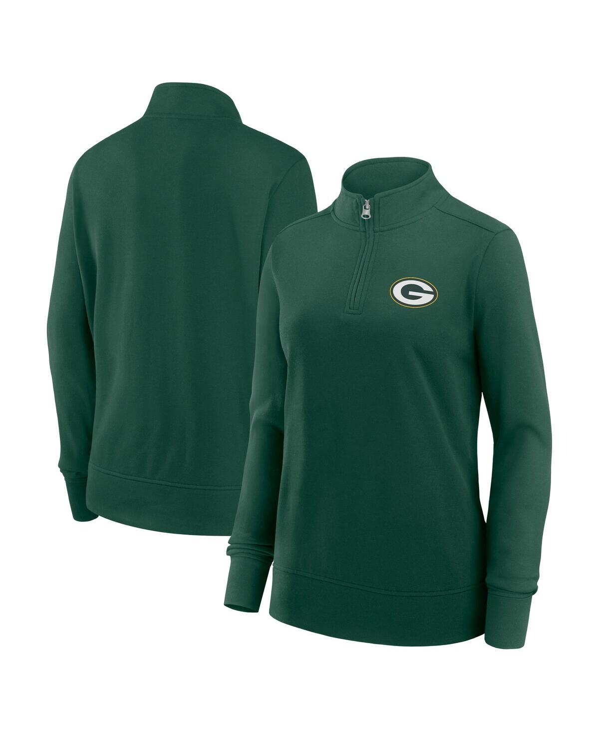 Women's Green Green Bay Packers Velocity Quarter-Zip Jacket - Green