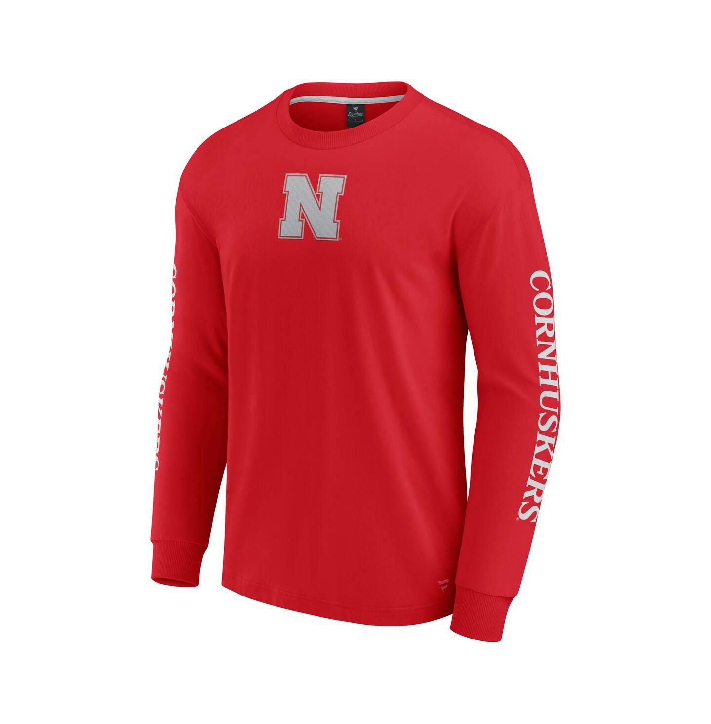 Мужская футболка Fanatics Scarlet Nebraska Huskers Strive Long Sleeve — фото 2