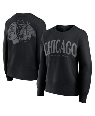 Fanatics - Women's Black Chicago Blackhawks Elements Flow Pullover Sweatshirt