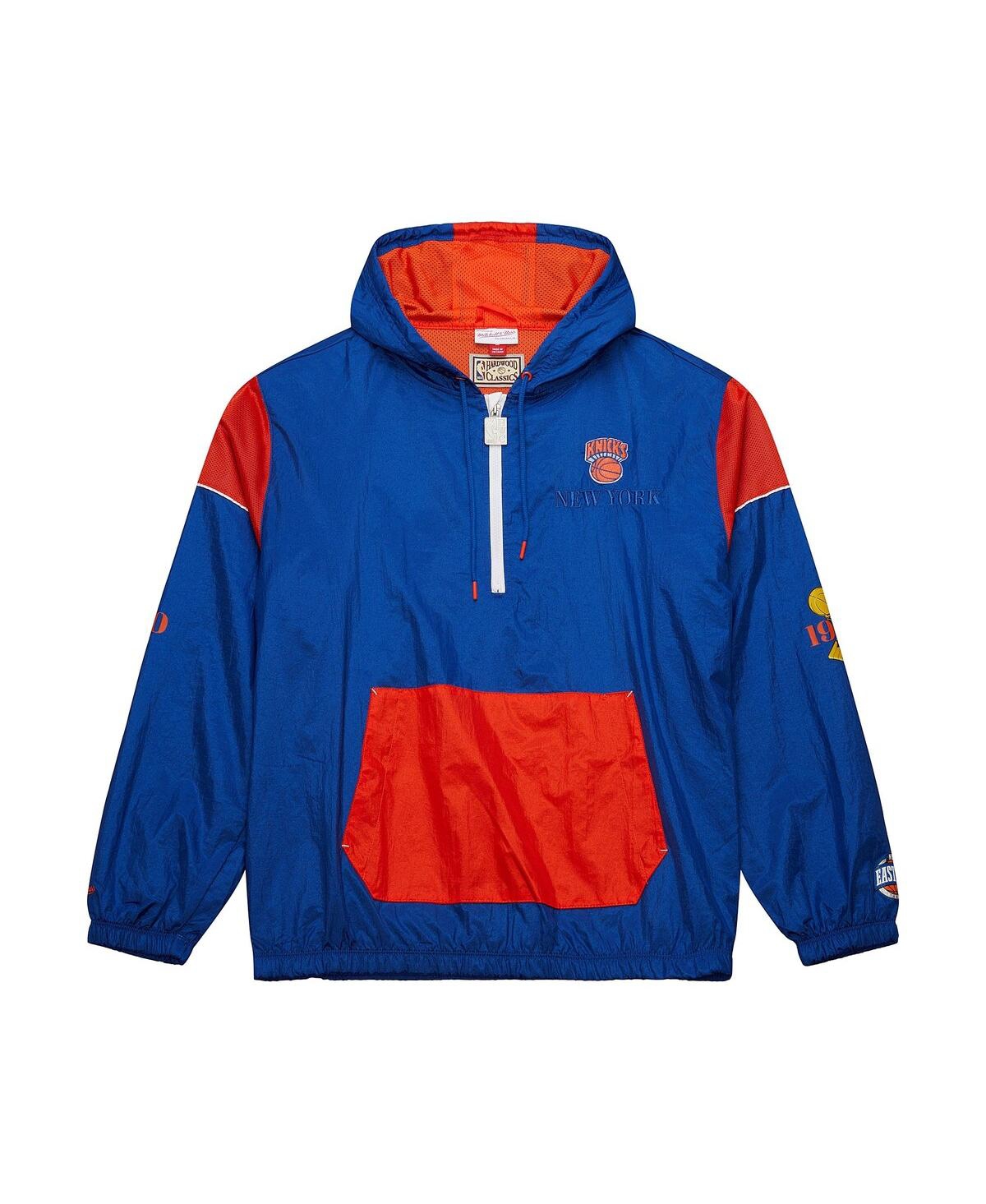 Men's and Women's Blue New York Knicks Hardwood Classics Team Og 3.0 Anorak Half-Zip Windbreaker Jacket - Blue