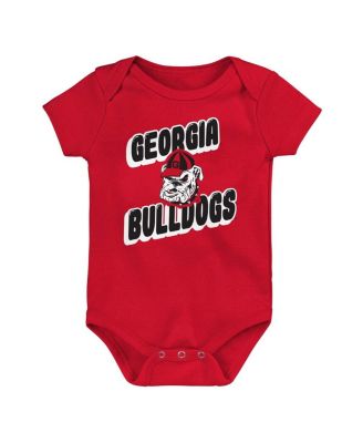 Newborn Red Georgia Bulldogs Sunday Comics 3-Pack Bodysuit Set