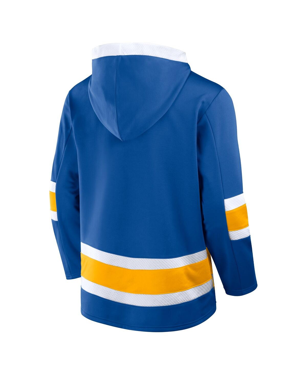 Fanatics Men's Royal Buffalo Sabres Inside Line Fleece Pullover Hoodie In Royal