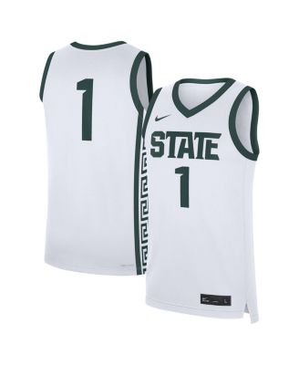 Nike - Men's 1 White Michigan State Spartans Home Replica Jersey