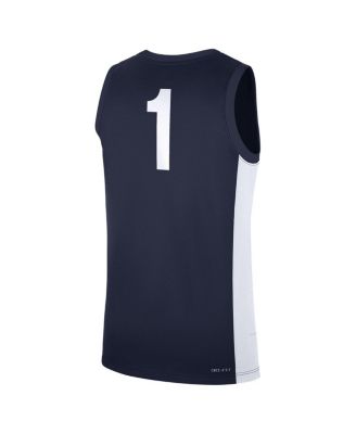 Men's 1 Navy Penn State Nittany Lions Road Replica Jersey