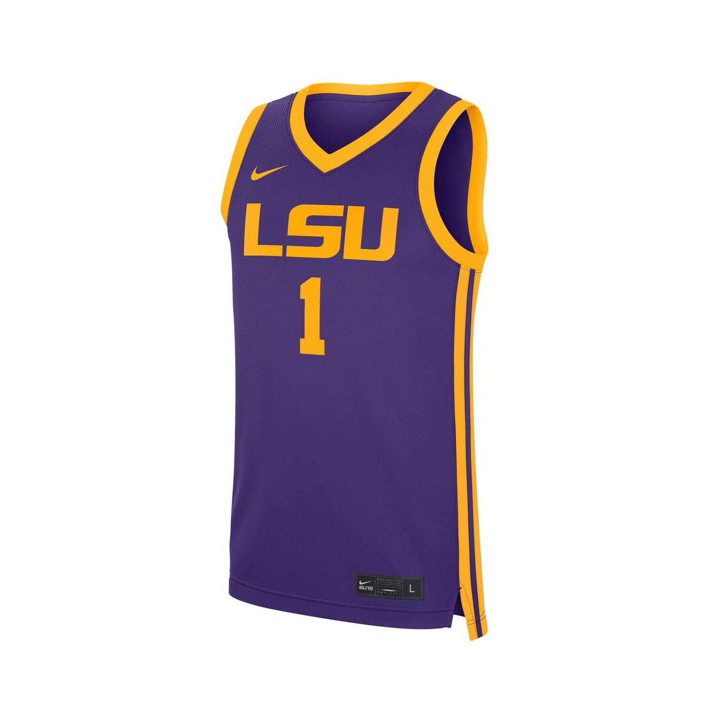 Мужской топ Nike 1 Purple LSU Tigers Road Replica Jersey — фото 2