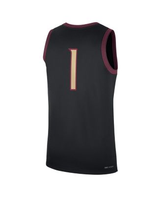 Men's 1 Black Florida State Seminoles Alternate Replica Jersey