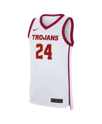 Men's 24 White USC Trojans Home Replica Jersey