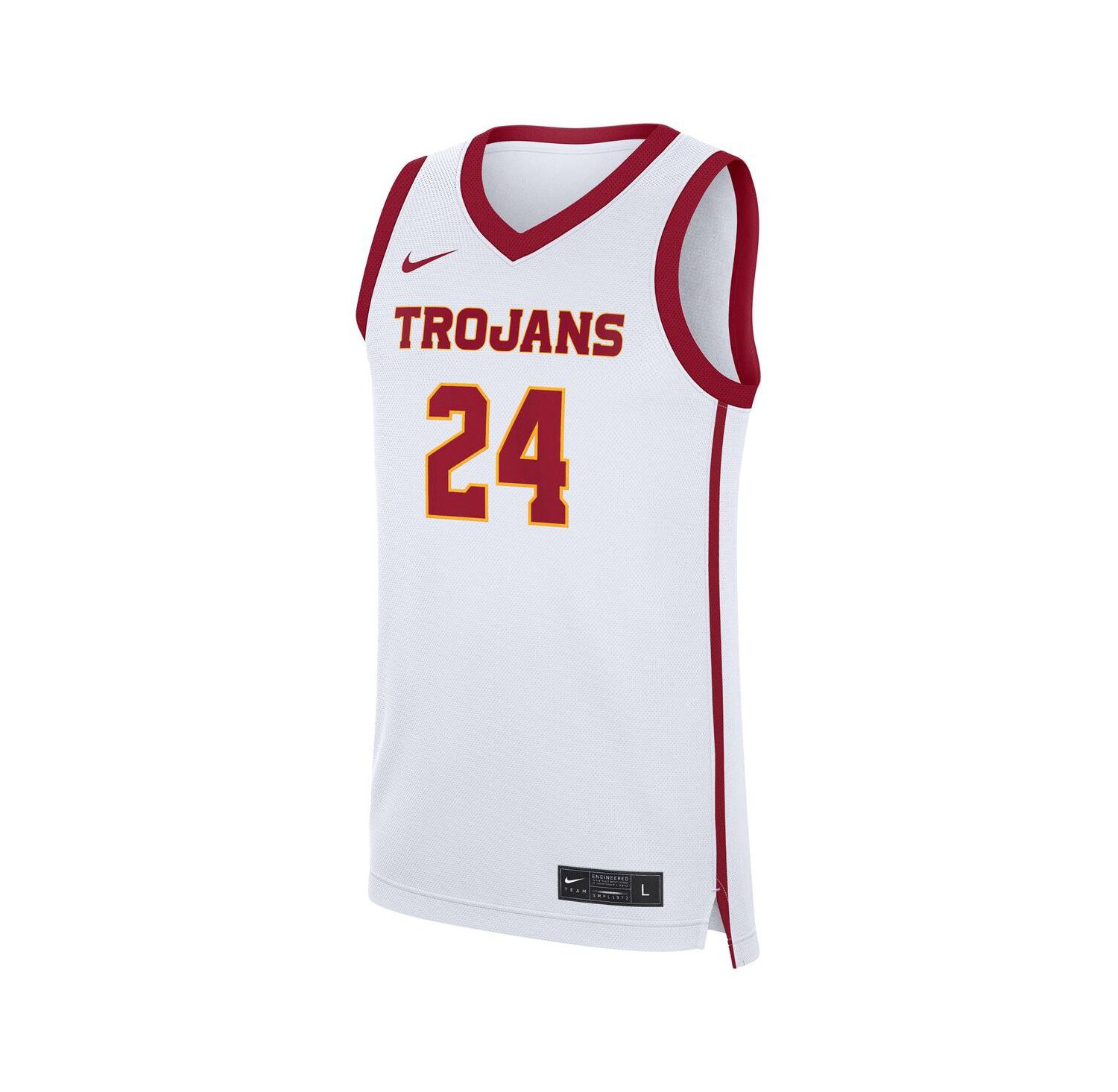Men's 24 White USC Trojans Home Replica Jersey