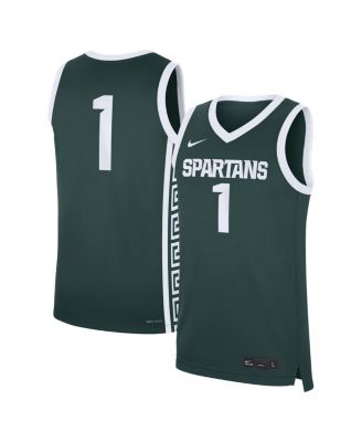 Nike - Men's 1 Green Michigan State Spartans Road Replica Jersey