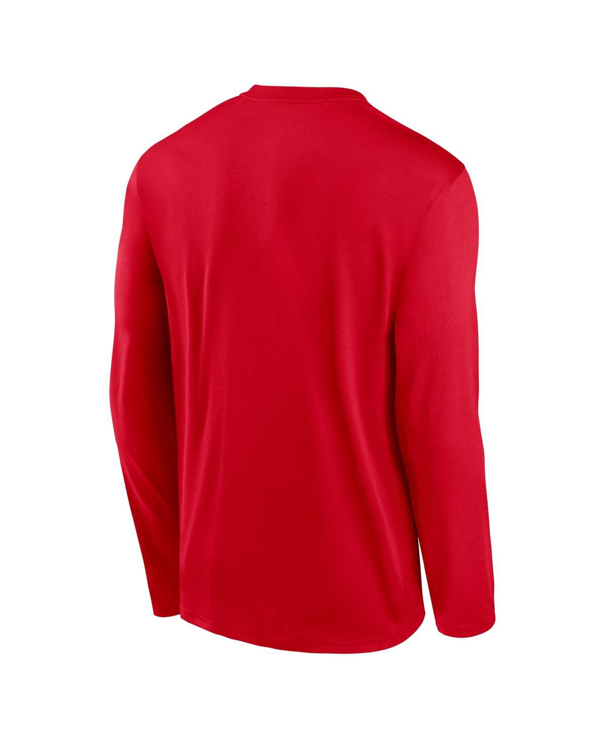 Nike Men's Red Georgia Bulldogs Alternate Logo Lockup Legend Performance Long Sleeve T-shirt In Red