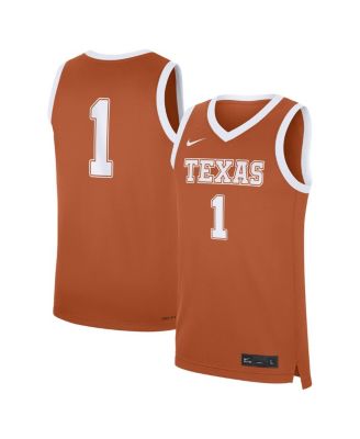 Nike - Men's 1 Texas Orange&nbsp;Texas Longhorns Road Replica Jersey
